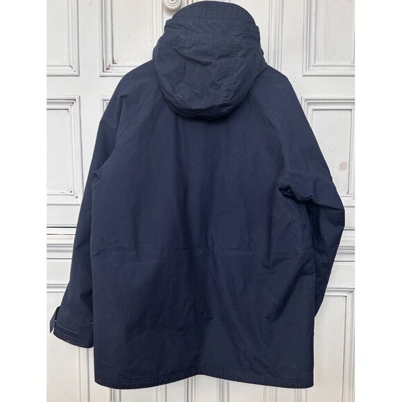 Lands’ End Mens Large (42-44) Bayfield Cotton Parka Barn Jacket Navy Blue 486014 - Picture 4 of 16